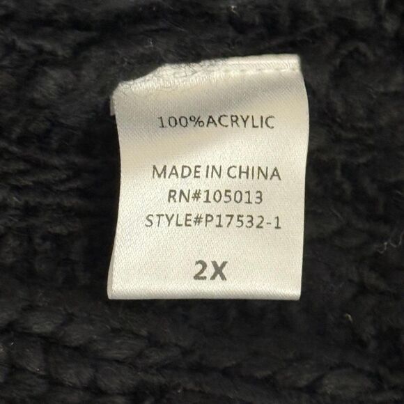 ANDREE By Unit Loose Weave Button Front Hooded Cardigan, NWT! Size 2X - Picture 7 of 8